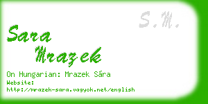 sara mrazek business card
